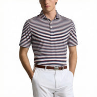 RLX RALPH LAUREN Stripe轻巧的气流高尔夫球球球场 - 陶瓷白色多
