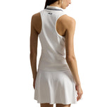 RLX Ralph Lauren Women's Active Cable 1/4 Zip Sleeveless Polo Shirt - Ceramic White