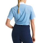 Rohnisch Women's Abby Golf Polo Shirt - Micro R Check Dove Blue