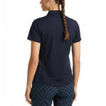 Rohnisch Women's Nicky Golf Polo Shirt - Micro R Check Navy