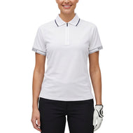 Rohnisch Women's Rib Golf Polo Shirt - White