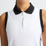Rohnisch Women's Ultra Viola UV Sleeveless Golf Polo Shirt - White