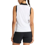 Rohnisch Women's Ultra Viola UV Sleeveless Golf Polo Shirt - White