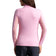 IBKUL Women's Solid Long Sleeve Zip Mock Neck Shirt - Candy Pink