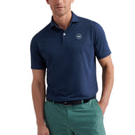 Peter Millar Soul Performance Mesh Golf Polo Shirt - Navy