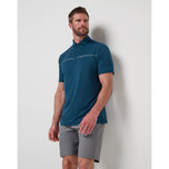 Travis Mathew Heater Pro Chest Stripe Golf Shirt - Titan