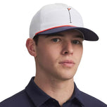 Under Armour Drive Mid Rope Flag Golf Cap - White/Midnight Navy