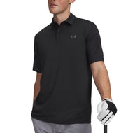 Under Armour 比赛 Polo 高尔夫衬衫 - 黑色