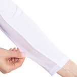 Golftini Women's Say Yes Long Sleeve Golf Polo Shirt - White/Navy