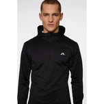 J.Lindeberg Aerial Quarter Zip Hoodie - Black