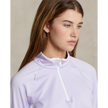 RLX Ralph Lauren Women's Jersey Quarter Zip Golf Pullover -  Flower Purple/White