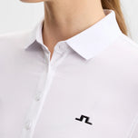 J.Lindeberg Women's Flor Long Sleeve Golf Polo Shirt - White