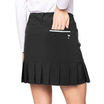 Golftini Women's Performance 17.5" Full Pleat Golf Skort - Black