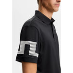 J.Lindeberg Heath 常规版型高尔夫 Polo 衫 - 黑色