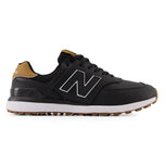 New Balance 574 Greens v2 Spikeless Wide (EE) Golf Shoes - Black/Gum