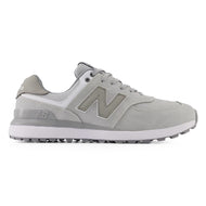New Balance 574 Greens v2 Spikeless Wide (EE) Golf Shoes - Light Grey