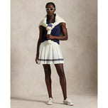 RLX Ralph Lauren Women's Tour Pique V-Neck Sleeveless Polo Shirt - Refined Navy