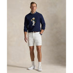 RLX Ralph Lauren Classic Fit Quilted Double-Knit Polo Bear Golf Pullover - Refined Navy