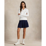 RLX Ralph Lauren Women's Stretch Active Cable Half Zip Pullover - Ceramic White/Refined Navy Multi
