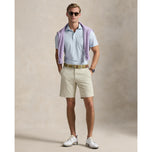 RLX Ralph Lauren Tailored Fit Printed Airflow Golf Polo Shirt - Office Blue Boogey Texture