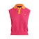 RLX Ralph Lauren 女式无袖针织高尔夫 Polo 衫 - 亮粉色/基韦斯特橙色
