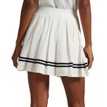 RLX Ralph Lauren Women's 4-Way Stretch Pleated Golf Skort - Ceramic White/Navy