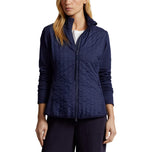RLX Ralph Lauren Women's Cool Wool Hybrid Performance Full-Zip Jacket - French Navy
