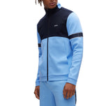 BOSS Skaz Full Zip Cotton Blend Sweatshirt - Bright Blue