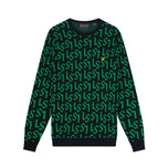 Lyle & Scott Monogram Knitted Golf Crew Neck - Dark Navy