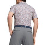 Puma Mattr Florals Golf Polo Shirt - High Rise/Flamingo Pink